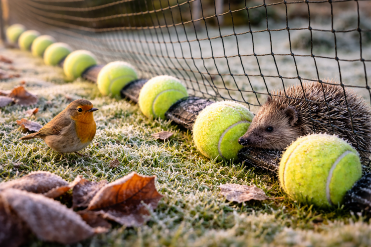 Tennis Balls In The Garden: The Clever Winter Trick That Can Reduce Harm To Birds And Hedgehogs Around Nets