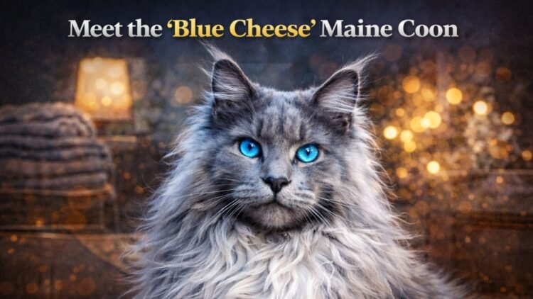Meet the ‘Blue Cheese’ Maine Coon: The Rare Cat Face Everyone Can’t Stop Watching