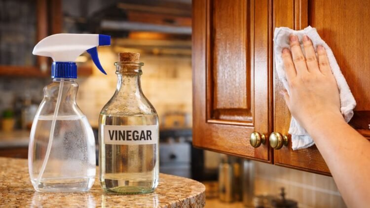 The Forgotten Kitchen Liquid That Makes Greasy Cabinets Sparkle With Almost No Effort